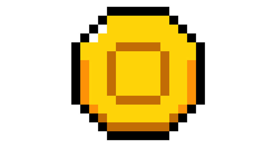 Moneta in Pixel art